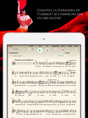Sing Bizet – Habanera, Carmen (partition interactive de chant) screenshot 2