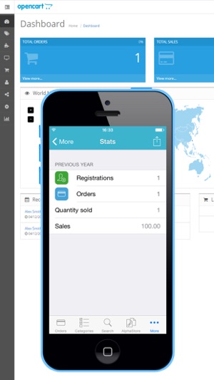订单管理的OpenCart统计浏览器。电子商务AlphaStore - 卖场，目录，斜挎(圖4)-速報App