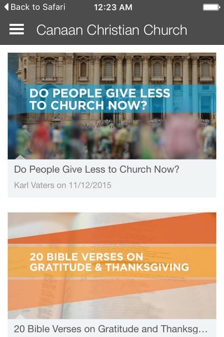 Canaan Christian Church screenshot 2