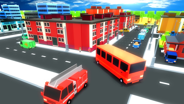 Blocky High School Bus Driver