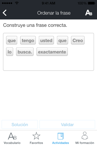 Rosetta Stone Spanish Vocabulary screenshot 4