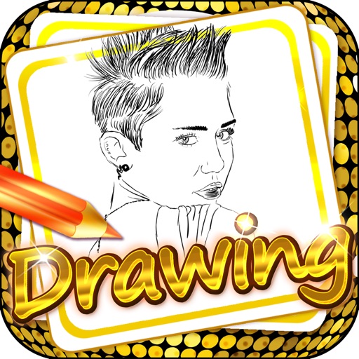 Drawing Desk Celebrity : Draw and Paint Miley Cyrus to Coloring Book Edition icon