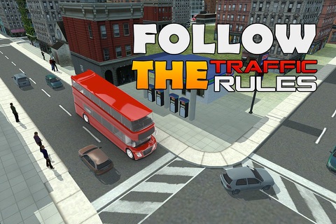 Double Decker Bus Simulator – real 3D driving and parking simulation game screenshot 3