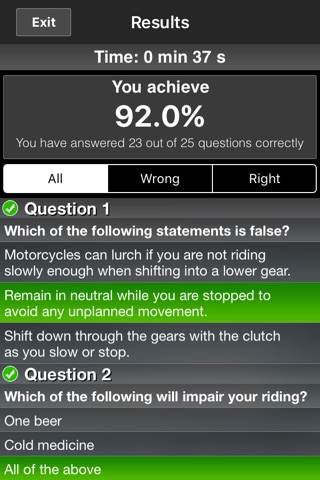 DMV Motorcycle Permit Test screenshot 4