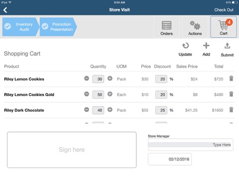 Oracle Sales Cloud Retail Execution Mobile screenshot 4