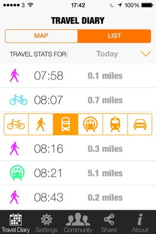 WeCycle - Make cycling safer by showing transport planners where you bike, whatever your moves or travel screenshot 3