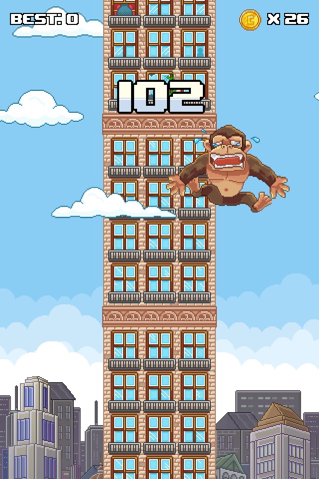Super Kong Climb - Endless Pixel Arcade Climbing Game screenshot 4