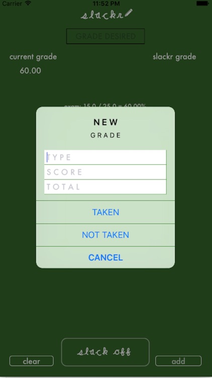 Slackr - Grade Calculator
