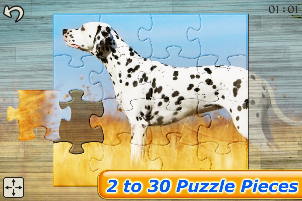 Dog Puzzles - Jigsaw Puzzle Game for Kids with Real Pictures of Cute Puppies and Dogs screenshot 4