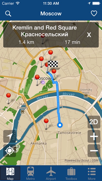 Moscow Offline Map - City Metro Airport screenshot-4