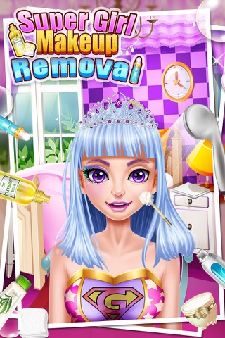 Super Girl Makeup Removal - Free Fun Games screenshot 2