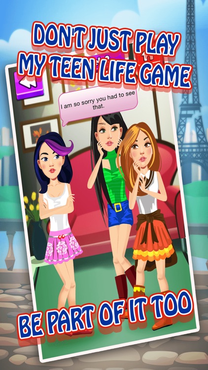 My Teen Life High School Paris Adventure Episode Story - Challenging Interactive Gossip Game FREE screenshot-3