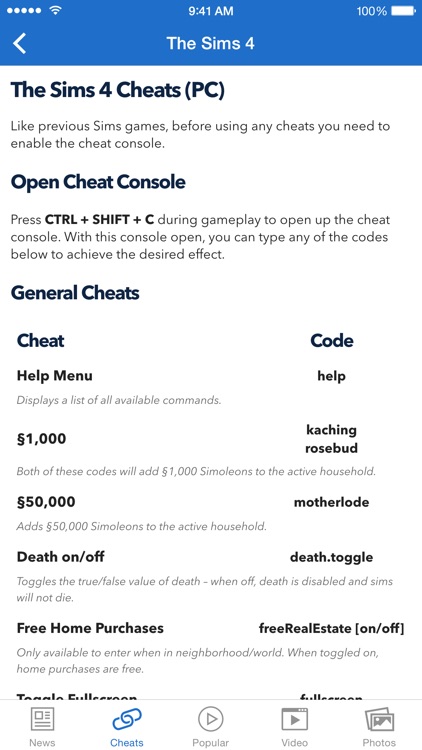 Cheats + News for The Sims - Video Guide and Wallpaper (UNOFFICIAL)