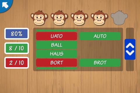 Spelling with Chimpy German Free - Reading and writing words screenshot 4