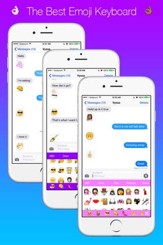 New Cool Emoji Keyboard - emoticons for texting with font art & extra emojis for iPhone free screenshot 3