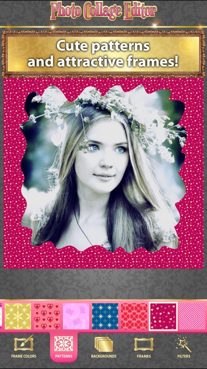 Photo Collage Editor - Retouch & Stitch Pics in Girly Grid Layouts with Borders screenshot-3