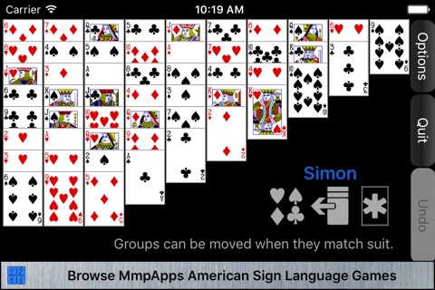 Simon Solitaire screenshot 2