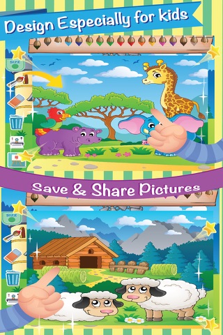 Coloring Book Page Animal Cute Farm Painting for little kids screenshot 2