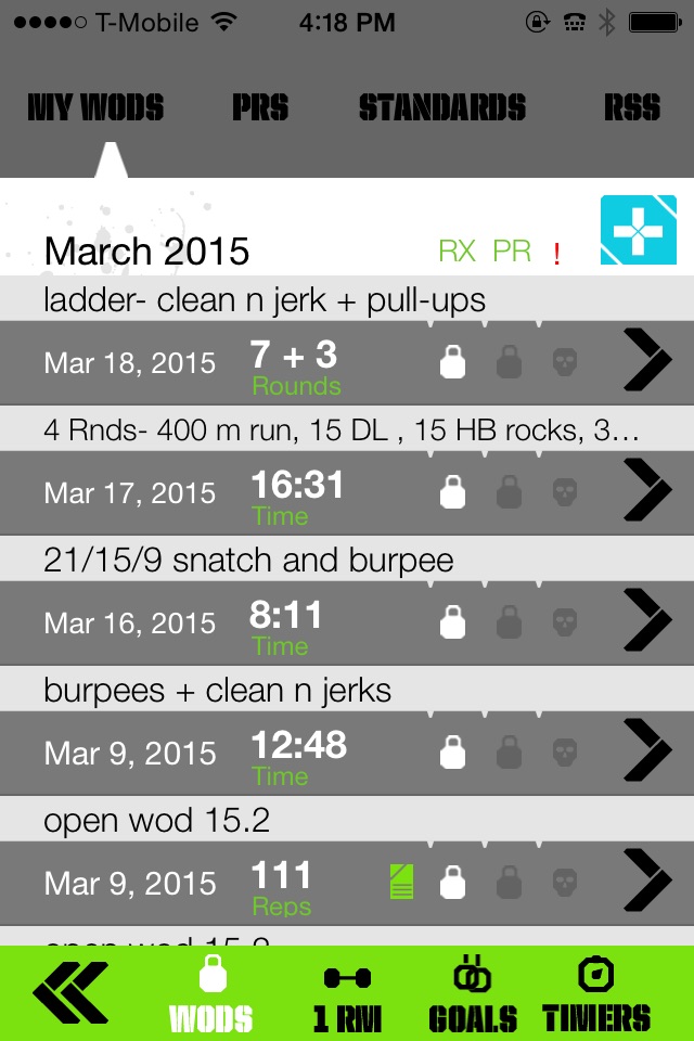 WODzilla - Workout Tracker screenshot 2