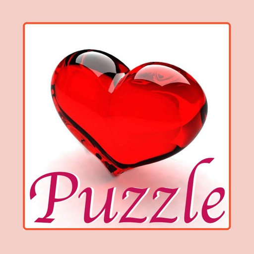 Tile Puzzle Pro - Love Edition with romantic images of loving couple, sweet heart, passionate kisses and beautiful flowers.