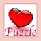 Tile Puzzle Pro - Love Edition with romantic images of loving couple, sweet heart, passionate kisses and beautiful flowers.