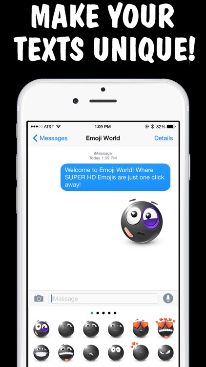 Black Text Smileys Keyboard - Black Emojis & Extra Emojis by Emoji World