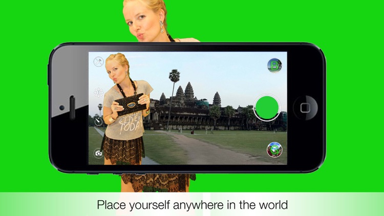Chromakey Camera - Real Time Green Screen Effect to capture Videos and Photos screenshot-1