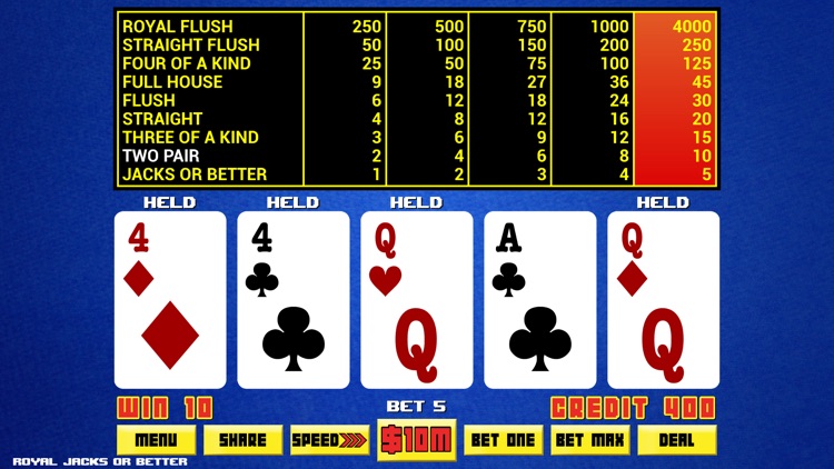 Video Poker - Royal Online Casino