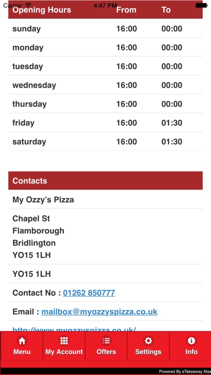 Ozzy’s Pizza Bridlington