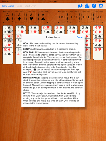 FreeCell Gratis Games Free Cell Cascading Stack
