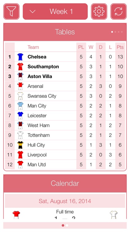 English Football 2012-2013 - Mobile Match Centre