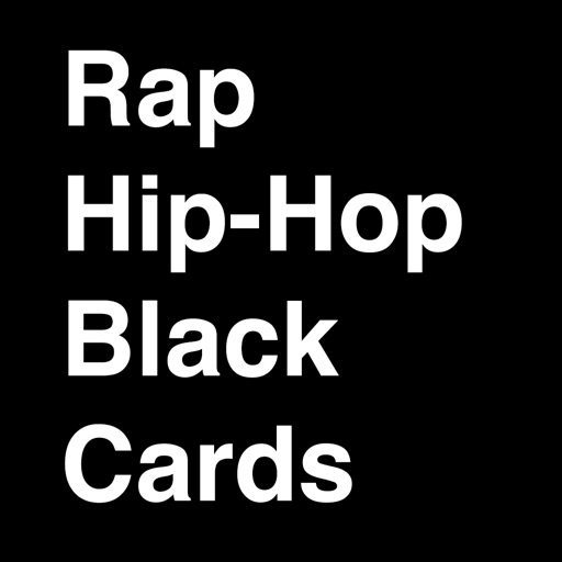 Rap Hip-Hop Black Cards Icon