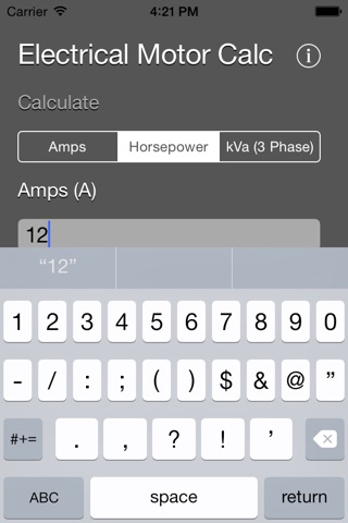 Electrical Motor Calculator screenshot 2