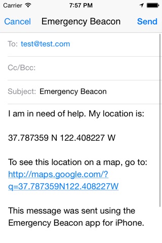 Emergency Beacon screenshot 3