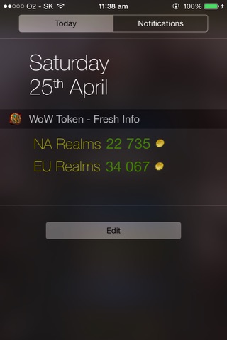 WoW Token - Price Checker EU & NA Realms screenshot 2