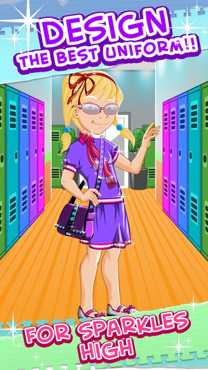 Izzy And Friends Girl Fashion Story- Sparkles High School Uniform Glam Dress Up Free Game