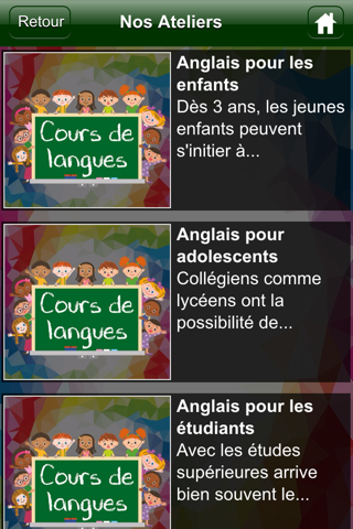 Cours de langues screenshot 2