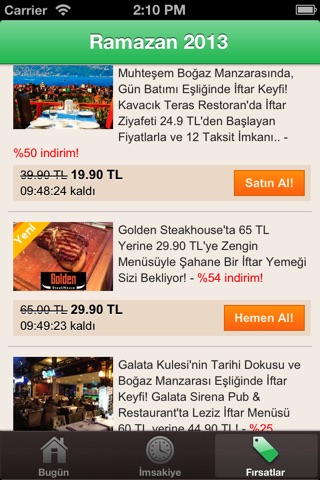iRamazan: Ramazan 2015 İmsakiyesi, İstanbul İftar Mekanları, Restoranları, Fırsatları ve Menüleri screenshot 3