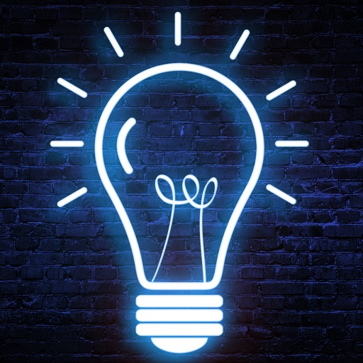 A Light Bulb Neon Blast Icon