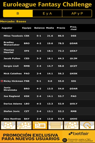 Euroleague Fantasy Challenge screenshot 3