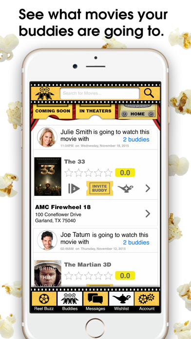 How to cancel & delete Reel Buddy - See Showtimes, Buy Movie Tickets, and Find Movie Friends from iphone & ipad 1