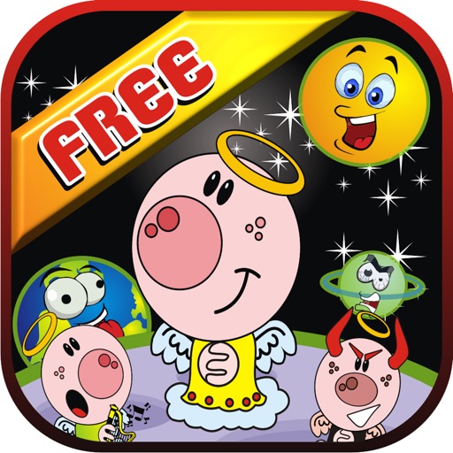 Puzzles FREE. Play with planets, monsters, angels and other characters! Icon