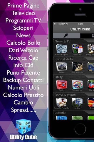 AppItaliane 60 in 1 Simple (Utility Cube italiano calcolo e ricerca cambio saldi e punti patente bollo targa ) screenshot 2