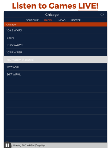 Screenshot #4 pour Chicago Football Radio & Live Scores
