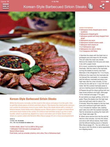 Asian Barbecue Cookbook for iPad screenshot 4