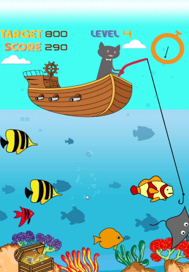 Magnetic Cat Fishing Games for Kids: Catch Fish That You Can! screenshot 2