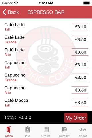 Pacific Coffee Cyprus screenshot 2