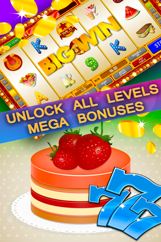 Cake Food Slots: Win a Big Treasure with Lucky Mega Lottery Tombola screenshot 2