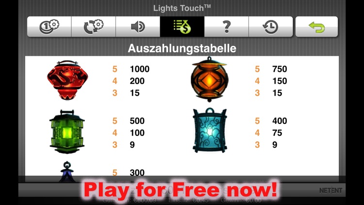 Lights - Casino Slots Machine by NetEnt with glowing colored lights and lamps screenshot-3