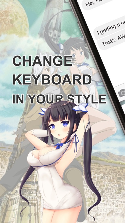 Custom Keyboard Cartoon Anime Manga : Color & Wallpaper Themes "Is It Wrong to Try to Pick Up Girls in a Dungeon" style